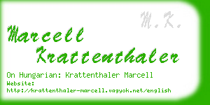 marcell krattenthaler business card